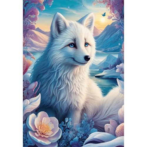 TWYYDP 1000 Teile Puzzle für Erwachsene,Tierwelt Polarfuchs Blumen Landschaft,Holzpuzzle,Spiele Zum Stressabbau TWYYDP 1000 Teile Puzzle für Erwachsene,Tierwelt Polarfuchs Blumen Landschaft,Holzpuzzle,Spiele Zum Stressabbau von TWYYDP