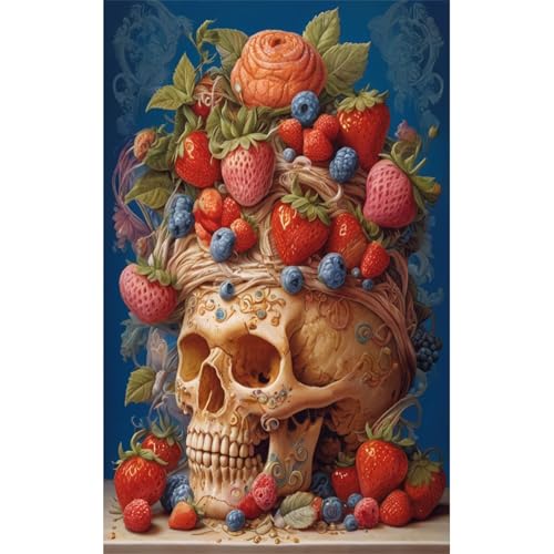 TWYYDP 1000 Teile Puzzle für Erwachsene,Totenkopfkuchen Erdbeere,Holzpuzzle,Gemälde Zum Sammeln TWYYDP 1000 Teile Puzzle für Erwachsene,Totenkopfkuchen Erdbeere,Holzpuzzle,Gemälde Zum Sammeln von TWYYDP