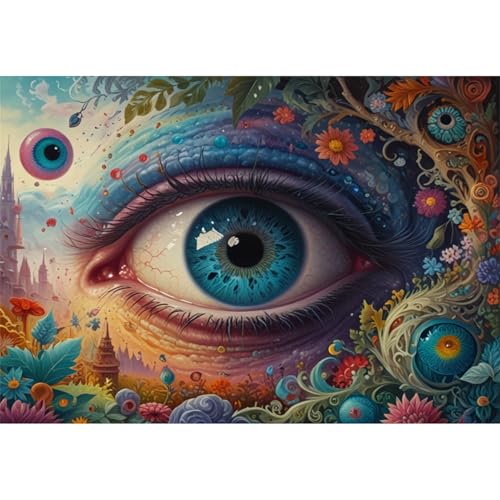TWYYDP 1500 Teile Puzzle für Erwachsene,Blumenaugen,Holzpuzzle,Spiele für Ältere Menschen von TWYYDP