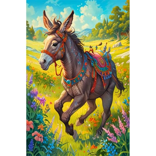 TWYYDP 1500 Teile Puzzle für Erwachsene,Esel Läuft Auf Dem Gras,Holzpuzzle,Gelegenheitsspiele TWYYDP 1500 Teile Puzzle für Erwachsene,Esel Läuft Auf Dem Gras,Holzpuzzle,Gelegenheitsspiele von TWYYDP