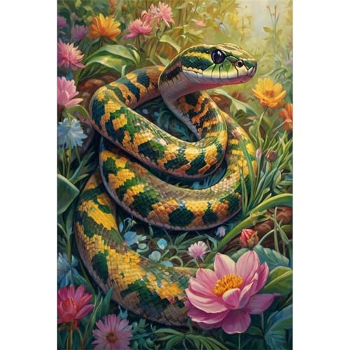 TWYYDP 1500 Teile Puzzle für Erwachsene,Grünes Viper-Tier,Holzpuzzle,Spiele für Ältere Menschen TWYYDP 1500 Teile Puzzle für Erwachsene,Grünes Viper-Tier,Holzpuzzle,Spiele für Ältere Menschen von TWYYDP
