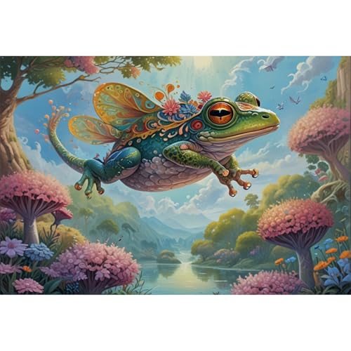 TWYYDP 1500 Teile Puzzle für Erwachsene,Laufender Springender Frosch,Holzpuzzle,Spiele für Ältere Menschen TWYYDP 1500 Teile Puzzle für Erwachsene,Laufender Springender Frosch,Holzpuzzle,Spiele für Ältere Menschen von TWYYDP