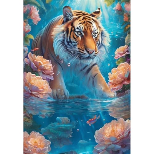 TWYYDP 1500 Teile Puzzle für Erwachsene,Tiger Im Wasser,Holzpuzzle,Schwieriges Rätsel TWYYDP 1500 Teile Puzzle für Erwachsene,Tiger Im Wasser,Holzpuzzle,Schwieriges Rätsel von TWYYDP
