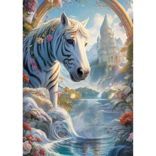 TWYYDP 1500 Teile Puzzle für Erwachsene,Weißes Pferd, Schwarz Gestreiftes Tier,Holzpuzzle,Spiele für Ältere Menschen TWYYDP 1500 Teile Puzzle für Erwachsene,Weißes Pferd, Schwarz Gestreiftes Tier,Holzpuzzle,Spiele für Ältere Menschen von TWYYDP