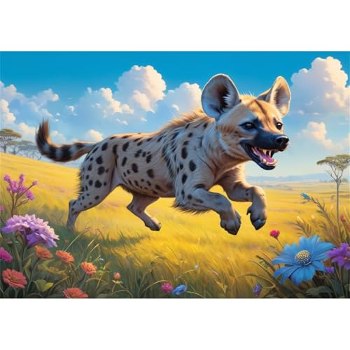 TWYYDP 1500 Teile Puzzle für Erwachsene,Wildhyänen Laufen Auf Graslandlandschaft,Holzpuzzle,Gelegenheitsspiele TWYYDP 1500 Teile Puzzle für Erwachsene,Wildhyänen Laufen Auf Graslandlandschaft,Holzpuzzle,Gelegenheitsspiele von TWYYDP