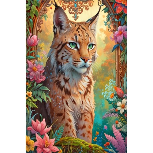 TWYYDP 1500 Teile Puzzle für Erwachsene,Wildkatzenluchstier,Holzpuzzle,Spiele für Ältere Menschen von TWYYDP