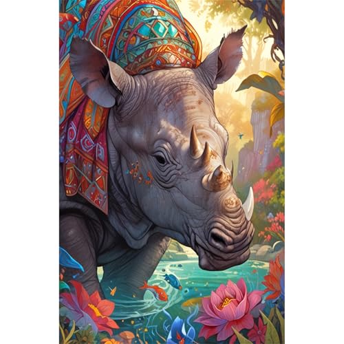 TWYYDP 1500 Teile Puzzle für Erwachsene,Wildtiere Nashörner,Holzpuzzle,Gelegenheitsspiele TWYYDP 1500 Teile Puzzle für Erwachsene,Wildtiere Nashörner,Holzpuzzle,Gelegenheitsspiele von TWYYDP