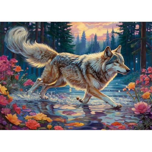 TWYYDP 1500 Teile Puzzle für Erwachsene,Wolf Läuft Im Wald,Holzpuzzle,Schwieriges Rätsel TWYYDP 1500 Teile Puzzle für Erwachsene,Wolf Läuft Im Wald,Holzpuzzle,Schwieriges Rätsel von TWYYDP