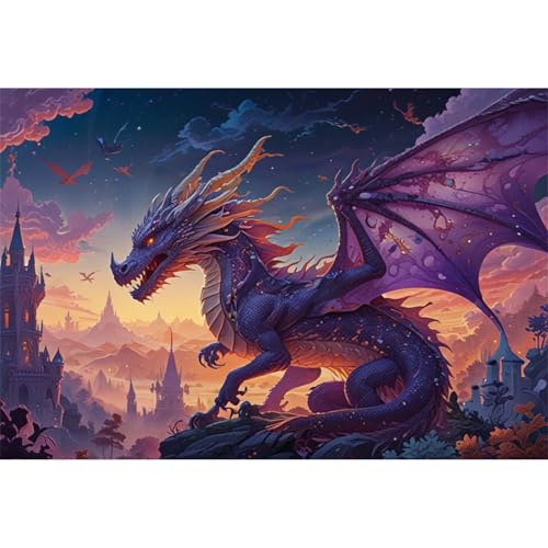 TWYYDP 520 Teile Puzzle Lila Drache Puzzle Puzzle für Erwachsene und Kinder ab 14 Jahren TWYYDP 520 Teile Puzzle Lila Drache Puzzle Puzzle für Erwachsene und Kinder ab 14 Jahren von TWYYDP