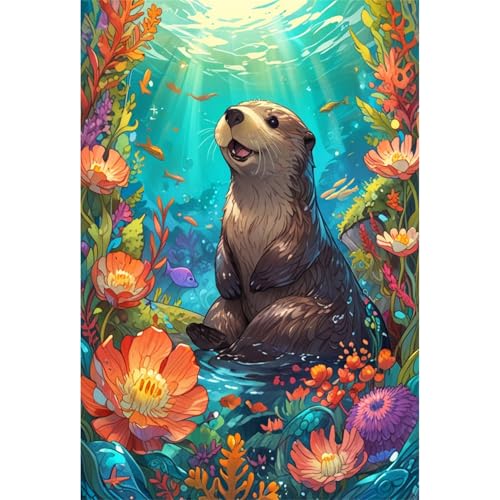 TWYYDP 520 Teile Puzzle für Erwachsene,Blumen Seeotterlandschaft,Holzpuzzle,Heimdekorationsmalerei TWYYDP 520 Teile Puzzle für Erwachsene,Blumen Seeotterlandschaft,Holzpuzzle,Heimdekorationsmalerei von TWYYDP