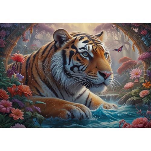 TWYYDP 520 Teile Puzzle für Erwachsene,Blumentiger,Holzpuzzle,Heimdekorationsmalerei TWYYDP 520 Teile Puzzle für Erwachsene,Blumentiger,Holzpuzzle,Heimdekorationsmalerei von TWYYDP