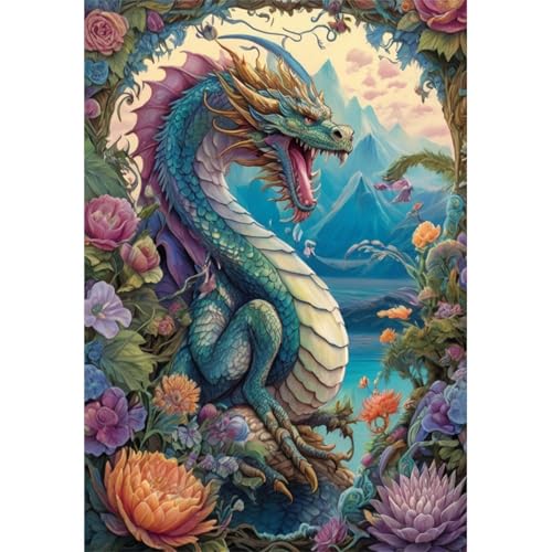 TWYYDP 520 Teile Puzzle für Erwachsene,Drache und Blumen,Holzpuzzle,Anspruchsvolle Spiele TWYYDP 520 Teile Puzzle für Erwachsene,Drache und Blumen,Holzpuzzle,Anspruchsvolle Spiele von TWYYDP