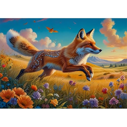 TWYYDP 520 Teile Puzzle für Erwachsene,Fuchs Läuft Auf der Wiese,Holzpuzzle,Anspruchsvolle Spiele TWYYDP 520 Teile Puzzle für Erwachsene,Fuchs Läuft Auf der Wiese,Holzpuzzle,Anspruchsvolle Spiele von TWYYDP