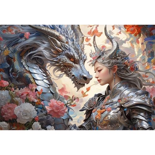 TWYYDP 520 Teile Puzzle für Erwachsene,Silberner Drache und Drache,Holzpuzzle,Lustige Spiele für Die Ganze Familie TWYYDP 520 Teile Puzzle für Erwachsene,Silberner Drache und Drache,Holzpuzzle,Lustige Spiele für Die Ganze Familie von TWYYDP