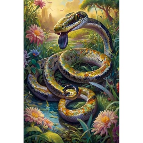 TWYYDP 520 Teile Puzzle für Erwachsene,Tierische Giftschlange Zwischen Blumen,Holzpuzzle,Anspruchsvolle Spiele TWYYDP 520 Teile Puzzle für Erwachsene,Tierische Giftschlange Zwischen Blumen,Holzpuzzle,Anspruchsvolle Spiele von TWYYDP