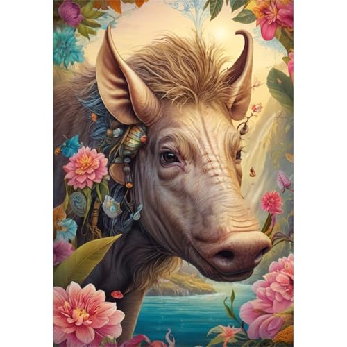 TWYYDP 520 Teile Puzzle für Erwachsene,Warzenschwein und Blumen,Holzpuzzle,Lustige Spiele für Die Ganze Familie TWYYDP 520 Teile Puzzle für Erwachsene,Warzenschwein und Blumen,Holzpuzzle,Lustige Spiele für Die Ganze Familie von TWYYDP