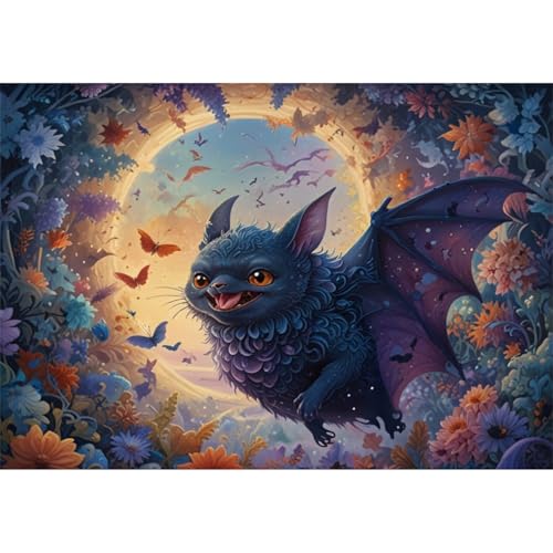TWYYDP 520 Teile Puzzle für Erwachsene,Wildfledermaus,Holzpuzzle,Lustige Spiele für Die Ganze Familie TWYYDP 520 Teile Puzzle für Erwachsene,Wildfledermaus,Holzpuzzle,Lustige Spiele für Die Ganze Familie von TWYYDP