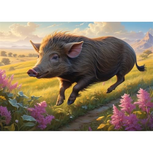 TWYYDP 520 Teile Puzzle für Erwachsene,Wildschwein Springende Prärielandschaft,Holzpuzzle,Heimdekorationsmalerei TWYYDP 520 Teile Puzzle für Erwachsene,Wildschwein Springende Prärielandschaft,Holzpuzzle,Heimdekorationsmalerei von TWYYDP