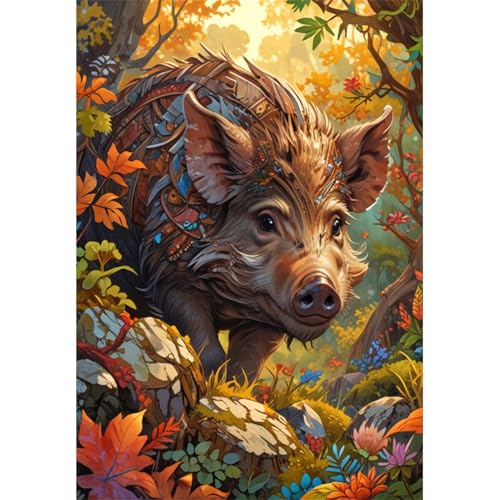 TWYYDP 520 Teile Puzzle für Erwachsene,Wildtier Wildschwein,Holzpuzzle,Heimdekorationsmalerei TWYYDP 520 Teile Puzzle für Erwachsene,Wildtier Wildschwein,Holzpuzzle,Heimdekorationsmalerei von TWYYDP