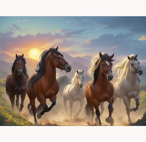 TWYYDP Puzzle 1000 Teile für Erwachsene,Eine Gruppe Pferde, die in der Sonnenuntergangslandschaft Laufen Holzpuzzle,Lustiges Spielzeug für die Ganze Familie TWYYDP Puzzle 1000 Teile für Erwachsene,Eine Gruppe Pferde, die in der Sonnenuntergangslandschaft Laufen Holzpuzzle,Lustiges Spielzeug für die Ganze Familie von TWYYDP