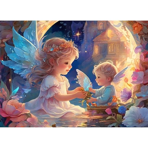 TWYYDP Puzzle 1000 Teile für Erwachsene 2 Kleine Engelsmädchen Holzpuzzle Gemälde Zum Sammeln TWYYDP Puzzle 1000 Teile für Erwachsene 2 Kleine Engelsmädchen Holzpuzzle Gemälde Zum Sammeln von TWYYDP