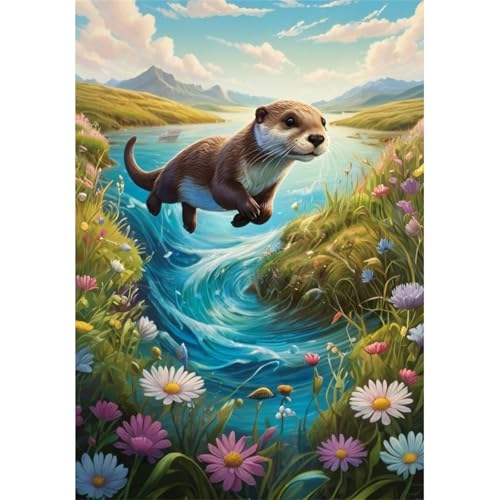 TWYYDP Puzzle 1000 Teile für Erwachsene Bachblumen Otterlandschaft Holzpuzzle TWYYDP Puzzle 1000 Teile für Erwachsene Bachblumen Otterlandschaft Holzpuzzle von TWYYDP
