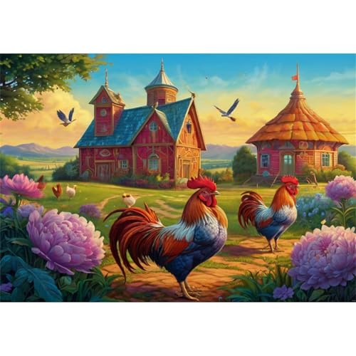 TWYYDP Puzzle 1000 Teile für Erwachsene Bauernhof-Lagerhenne-Tier Holzpuzzle Gemälde Zum Sammeln TWYYDP Puzzle 1000 Teile für Erwachsene Bauernhof-Lagerhenne-Tier Holzpuzzle Gemälde Zum Sammeln von TWYYDP