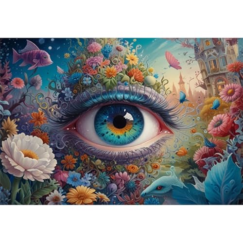TWYYDP Puzzle 1000 Teile für Erwachsene Blumen Blumen Augen Holzpuzzle Gemälde Zum Sammeln TWYYDP Puzzle 1000 Teile für Erwachsene Blumen Blumen Augen Holzpuzzle Gemälde Zum Sammeln von TWYYDP