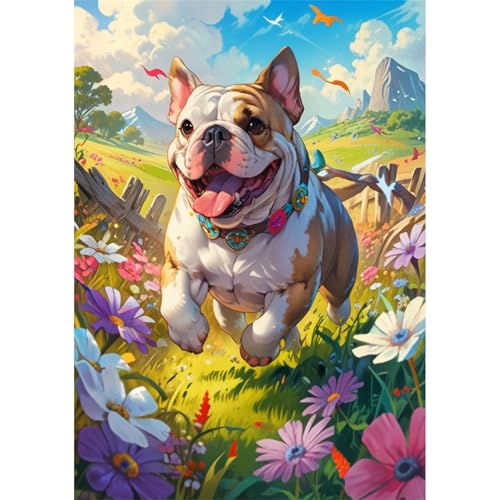TWYYDP Puzzle 1000 Teile für Erwachsene Bulldogge Auf Gras Holzpuzzle Gemälde Zum Sammeln TWYYDP Puzzle 1000 Teile für Erwachsene Bulldogge Auf Gras Holzpuzzle Gemälde Zum Sammeln von TWYYDP