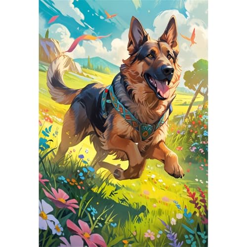 TWYYDP Puzzle 1000 Teile für Erwachsene Deutscher Schäferhund Auf Dem Gras Holzpuzzle Spiele Zum Stressabbau TWYYDP Puzzle 1000 Teile für Erwachsene Deutscher Schäferhund Auf Dem Gras Holzpuzzle Spiele Zum Stressabbau von TWYYDP