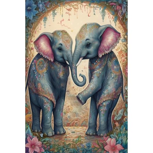 TWYYDP Puzzle 1000 Teile für Erwachsene Farbmuster Elefant Holzpuzzle Spiele Zum Stressabbau TWYYDP Puzzle 1000 Teile für Erwachsene Farbmuster Elefant Holzpuzzle Spiele Zum Stressabbau von TWYYDP