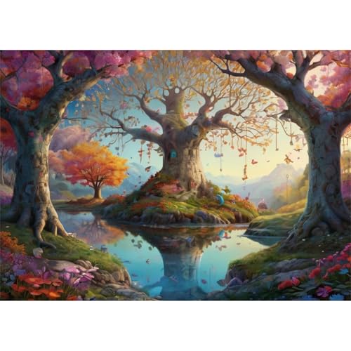 TWYYDP Puzzle 1000 Teile für Erwachsene Große Baumhauslandschaft Am See Holzpuzzle Gemälde Zum Sammeln TWYYDP Puzzle 1000 Teile für Erwachsene Große Baumhauslandschaft Am See Holzpuzzle Gemälde Zum Sammeln von TWYYDP