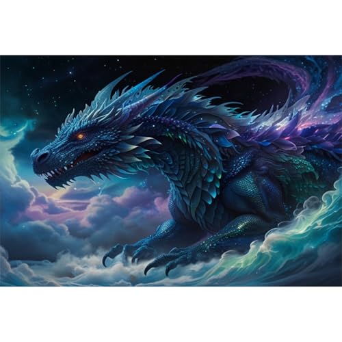 TWYYDP Puzzle 1000 Teile für Erwachsene Grüner Drache Am Himmel Holzpuzzle TWYYDP Puzzle 1000 Teile für Erwachsene Grüner Drache Am Himmel Holzpuzzle von TWYYDP