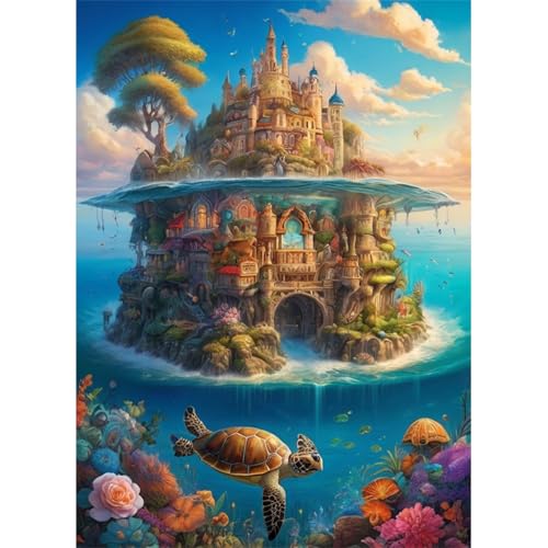 TWYYDP Puzzle 1000 Teile für Erwachsene Inselhöhlenschildkrötenlandschaft Holzpuzzle Spiele Zum Stressabbau TWYYDP Puzzle 1000 Teile für Erwachsene Inselhöhlenschildkrötenlandschaft Holzpuzzle Spiele Zum Stressabbau von TWYYDP