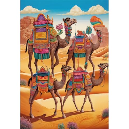 TWYYDP Puzzle 1000 Teile für Erwachsene Kamelkarawanenlandschaft In der Wüste Holzpuzzle Spiele Zum Stressabbau TWYYDP Puzzle 1000 Teile für Erwachsene Kamelkarawanenlandschaft In der Wüste Holzpuzzle Spiele Zum Stressabbau von TWYYDP