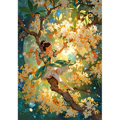 TWYYDP Puzzle 1000 Teile für Erwachsene Landschaft Mit Frau und Osmanthus Auf Ästen Holzpuzzle Spiele Zum Stressabbau TWYYDP Puzzle 1000 Teile für Erwachsene Landschaft Mit Frau und Osmanthus Auf Ästen Holzpuzzle Spiele Zum Stressabbau von TWYYDP