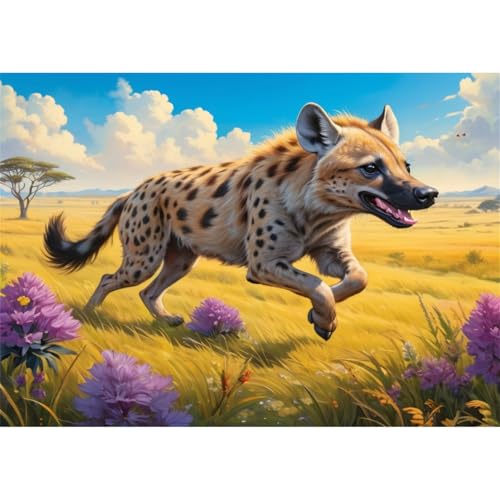 TWYYDP Puzzle 1000 Teile für Erwachsene Laufendes Hyänentier Holzpuzzle Spiele Zum Stressabbau TWYYDP Puzzle 1000 Teile für Erwachsene Laufendes Hyänentier Holzpuzzle Spiele Zum Stressabbau von TWYYDP