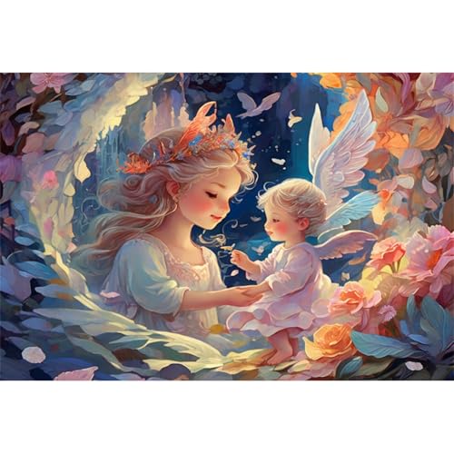 TWYYDP Puzzle 1000 Teile für Erwachsene Mädchen und Kleiner Engel Holzpuzzle Gemälde Zum Sammeln TWYYDP Puzzle 1000 Teile für Erwachsene Mädchen und Kleiner Engel Holzpuzzle Gemälde Zum Sammeln von TWYYDP