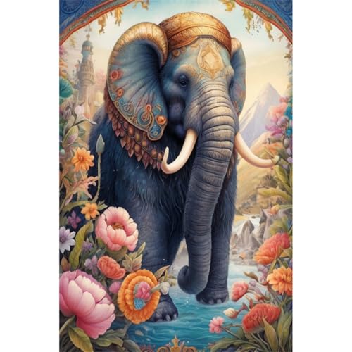 TWYYDP Puzzle 1000 Teile für Erwachsene Mammut Im Blumenstrauch Holzpuzzle Gemälde Zum Sammeln TWYYDP Puzzle 1000 Teile für Erwachsene Mammut Im Blumenstrauch Holzpuzzle Gemälde Zum Sammeln von TWYYDP