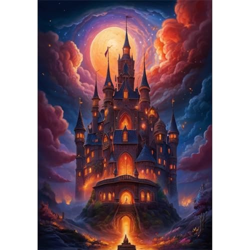 TWYYDP Puzzle 1000 Teile für Erwachsene Mondschlosslandschaft Holzpuzzle Spiele Zum Stressabbau TWYYDP Puzzle 1000 Teile für Erwachsene Mondschlosslandschaft Holzpuzzle Spiele Zum Stressabbau von TWYYDP