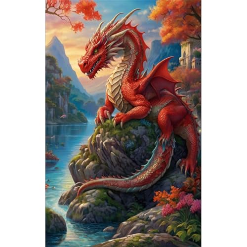 TWYYDP Puzzle 1000 Teile für Erwachsene Roter Drache Auf Dem Berg Holzpuzzle Spiele Zum Stressabbau TWYYDP Puzzle 1000 Teile für Erwachsene Roter Drache Auf Dem Berg Holzpuzzle Spiele Zum Stressabbau von TWYYDP