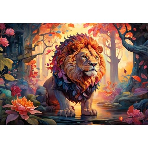 TWYYDP Puzzle 1000 Teile für Erwachsene Rotes Löwentier Holzpuzzle Spiele Zum Stressabbau TWYYDP Puzzle 1000 Teile für Erwachsene Rotes Löwentier Holzpuzzle Spiele Zum Stressabbau von TWYYDP