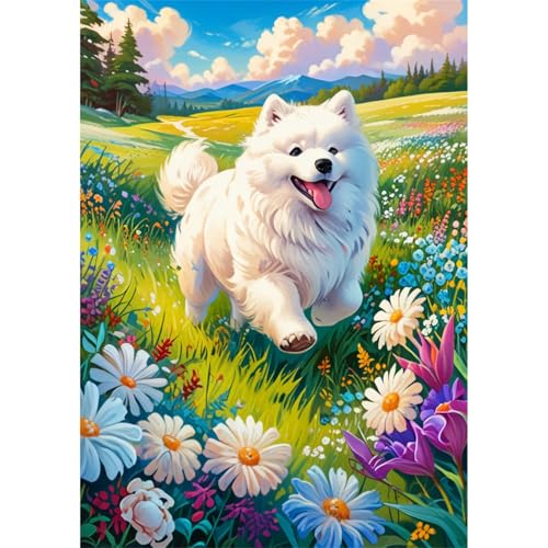 TWYYDP Puzzle 1000 Teile für Erwachsene Samojedenhund Läuft Auf Dem Gras Holzpuzzle Spiele Zum Stressabbau TWYYDP Puzzle 1000 Teile für Erwachsene Samojedenhund Läuft Auf Dem Gras Holzpuzzle Spiele Zum Stressabbau von TWYYDP