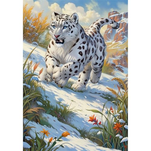 TWYYDP Puzzle 1000 Teile für Erwachsene Schneeleopard Läuft Auf Dem Gras Holzpuzzle Spiele Zum Stressabbau TWYYDP Puzzle 1000 Teile für Erwachsene Schneeleopard Läuft Auf Dem Gras Holzpuzzle Spiele Zum Stressabbau von TWYYDP