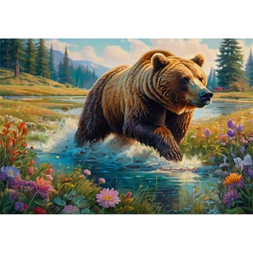 TWYYDP Puzzle 1000 Teile für Erwachsene Wasserbraunbär Holzpuzzle Gemälde Zum Sammeln TWYYDP Puzzle 1000 Teile für Erwachsene Wasserbraunbär Holzpuzzle Gemälde Zum Sammeln von TWYYDP