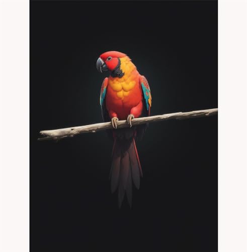 TWYYDP Puzzle 1500 Teile Erwachsene,Roter Papagei Holzpuzzle,DIY Home Wanddekoration von TWYYDP