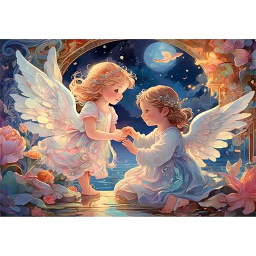 TWYYDP Puzzle 1500 Teile für Erwachsene 2 Kleine Engel Holzpuzzle Schwieriges Rätsel TWYYDP Puzzle 1500 Teile für Erwachsene 2 Kleine Engel Holzpuzzle Schwieriges Rätsel von TWYYDP