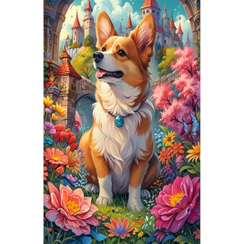 TWYYDP Puzzle 1500 Teile für Erwachsene Corgi-Hund und Blumenlandschaft Holzpuzzle Gelegenheitsspiele TWYYDP Puzzle 1500 Teile für Erwachsene Corgi-Hund und Blumenlandschaft Holzpuzzle Gelegenheitsspiele von TWYYDP