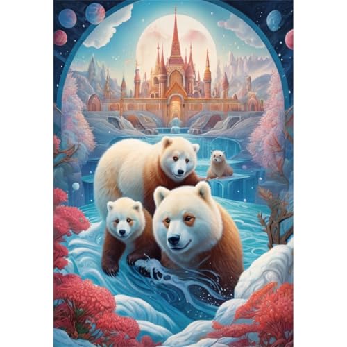 TWYYDP Puzzle 1500 Teile für Erwachsene Eisbär Braunbär Tier Holzpuzzle Spiele für Ältere Menschen TWYYDP Puzzle 1500 Teile für Erwachsene Eisbär Braunbär Tier Holzpuzzle Spiele für Ältere Menschen von TWYYDP