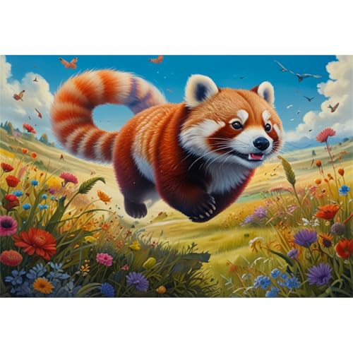 TWYYDP Puzzle 1500 Teile für Erwachsene Niedliche Lauflandschaft Mit Rotem Panda Holzpuzzle Schwieriges Rätsel TWYYDP Puzzle 1500 Teile für Erwachsene Niedliche Lauflandschaft Mit Rotem Panda Holzpuzzle Schwieriges Rätsel von TWYYDP